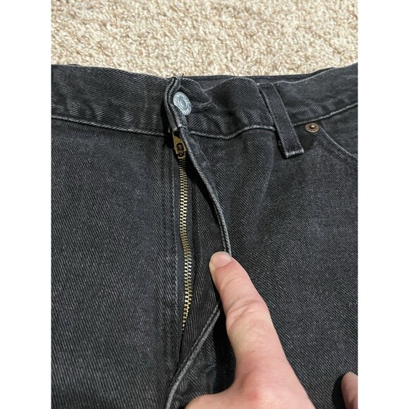 Levi’s 550 Relaxed Fit Tapered Jeans Size 14 MIS S 30x28 Black Denim MADE IN USA - Picture 3 of 10